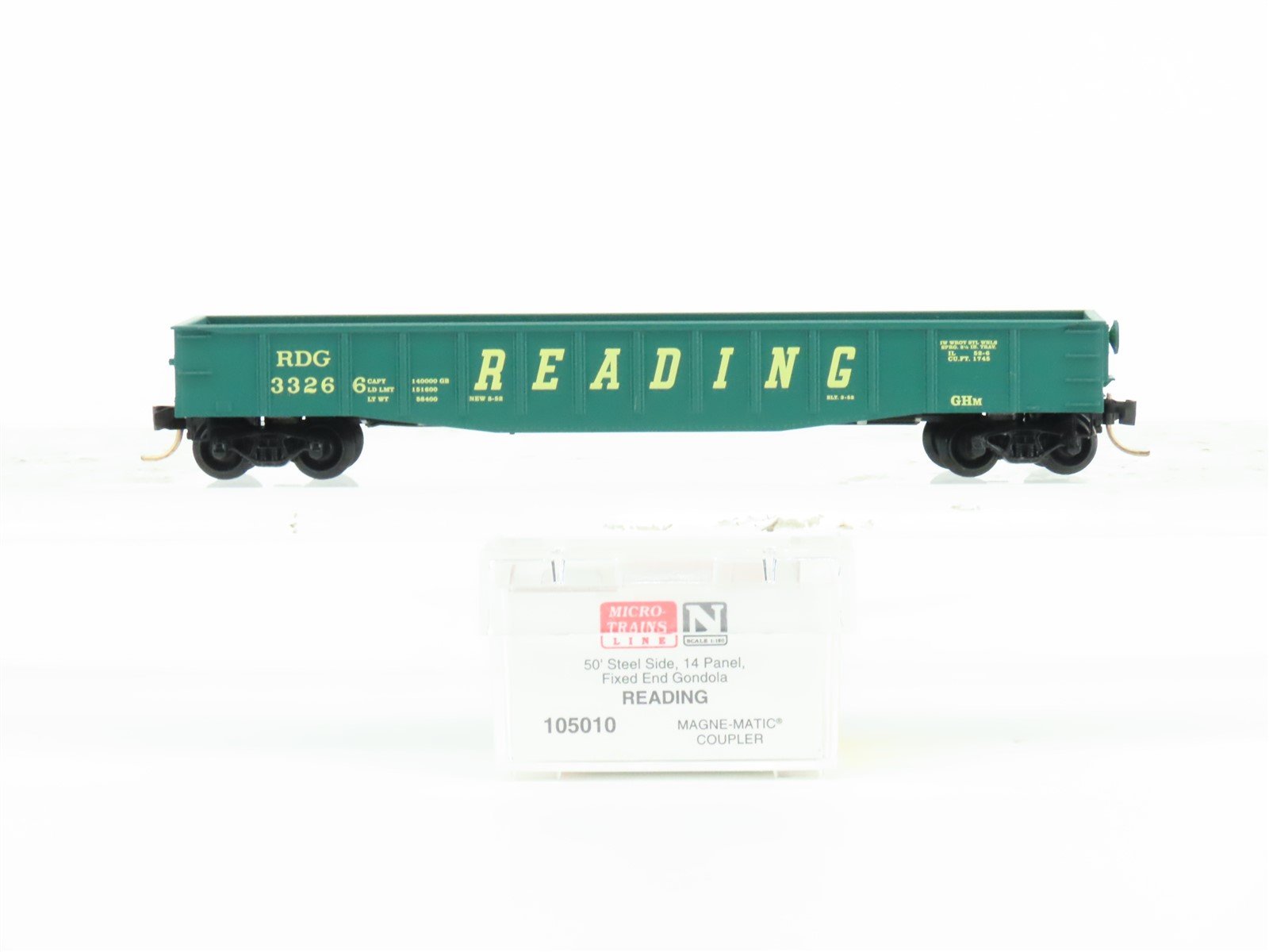 N Scale Micro-Trains MTL 105010 RDG Reading Lines 50' Open Gondola #33266