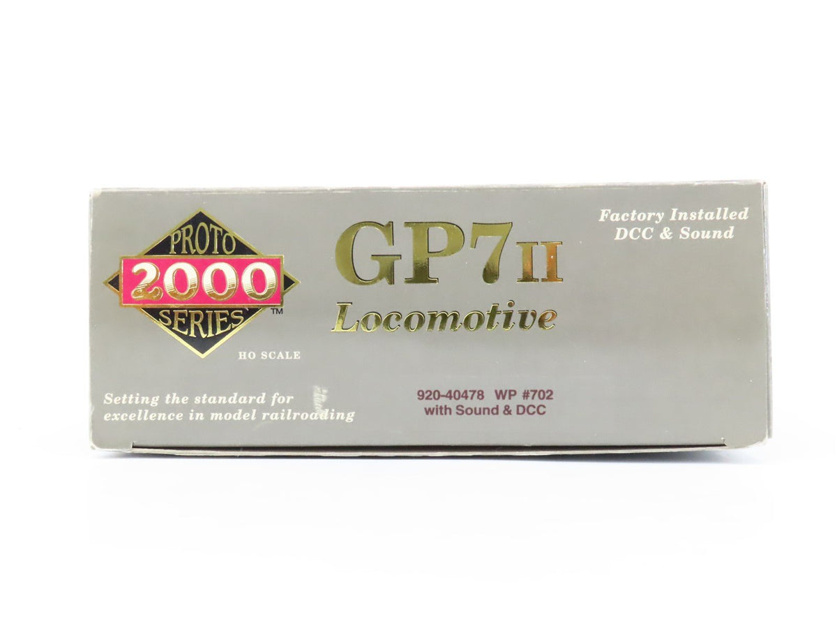 HO Proto 2000 920-40478 WP Western Pacific GP7 Ph. 2 Diesel #702 w/ DCC &amp; Sound