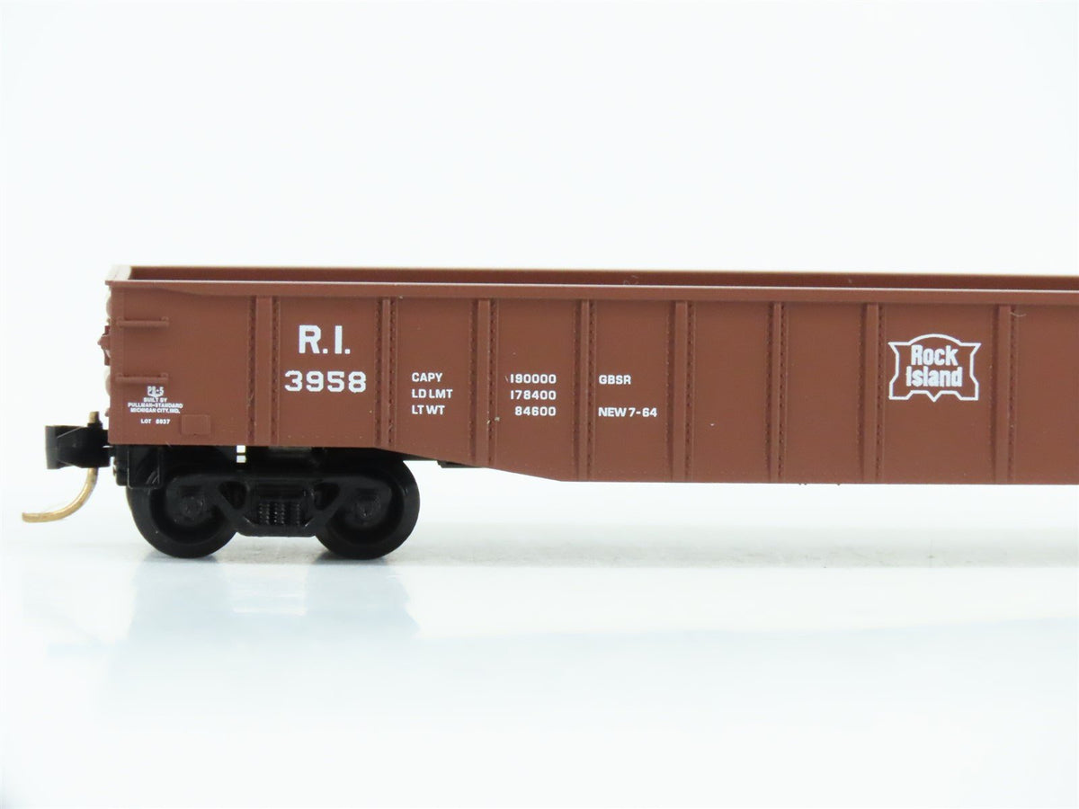 N Scale Micro-Trains MTL 105510 RI Rock Island Railroad 50&#39; Open Gondola #3958