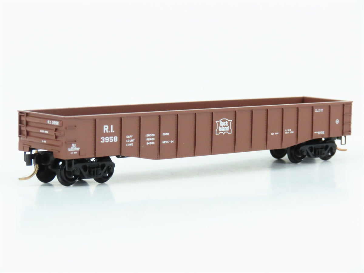 N Scale Micro-Trains MTL 105510 RI Rock Island Railroad 50&#39; Open Gondola #3958