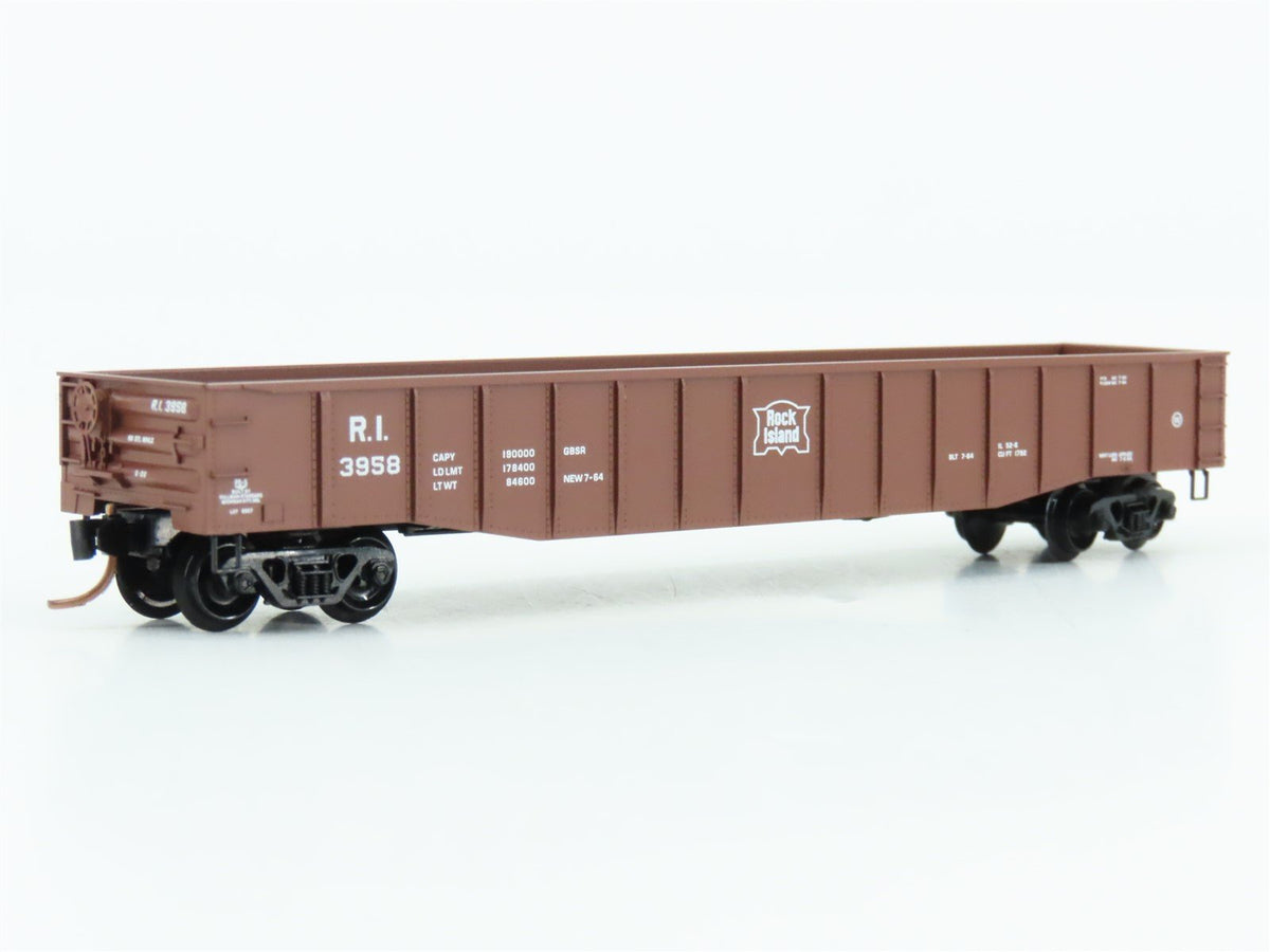 N Scale Micro-Trains MTL 105510 RI Rock Island Railroad 50&#39; Open Gondola #3958