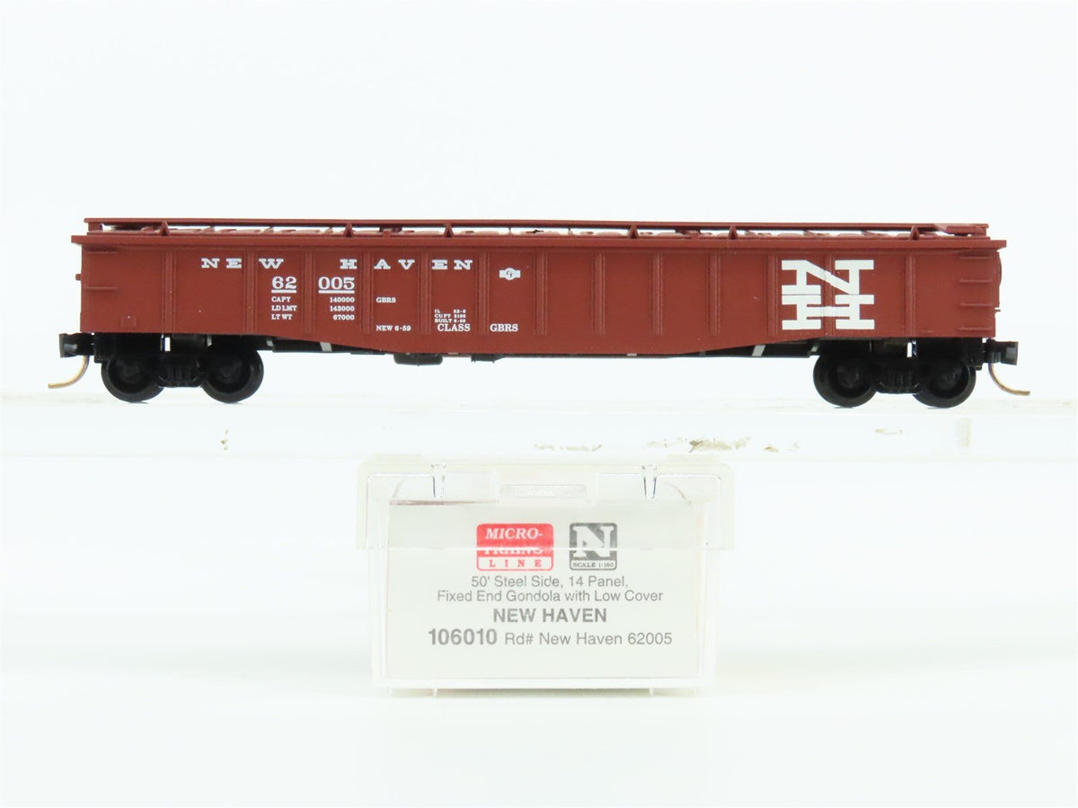 N Scale Micro-Trains MTL 106010 NH New Haven Railroad 50&#39; Gondola #62005