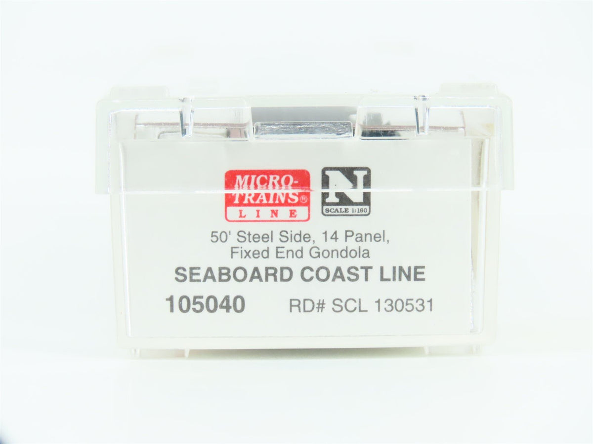 N Scale Micro-Trains MTL 105040 SCL Seaboard Coast Line 50&#39; Gondola #130531