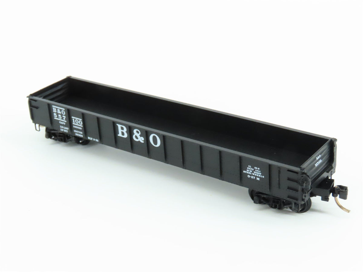 N Scale Micro-Trains MTL 48020 B&amp;O Baltimore &amp; Ohio Railroad 50&#39; Gondola #557100