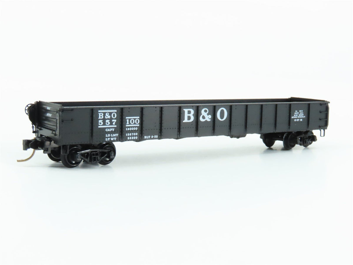 N Scale Micro-Trains MTL 48020 B&amp;O Baltimore &amp; Ohio Railroad 50&#39; Gondola #557100