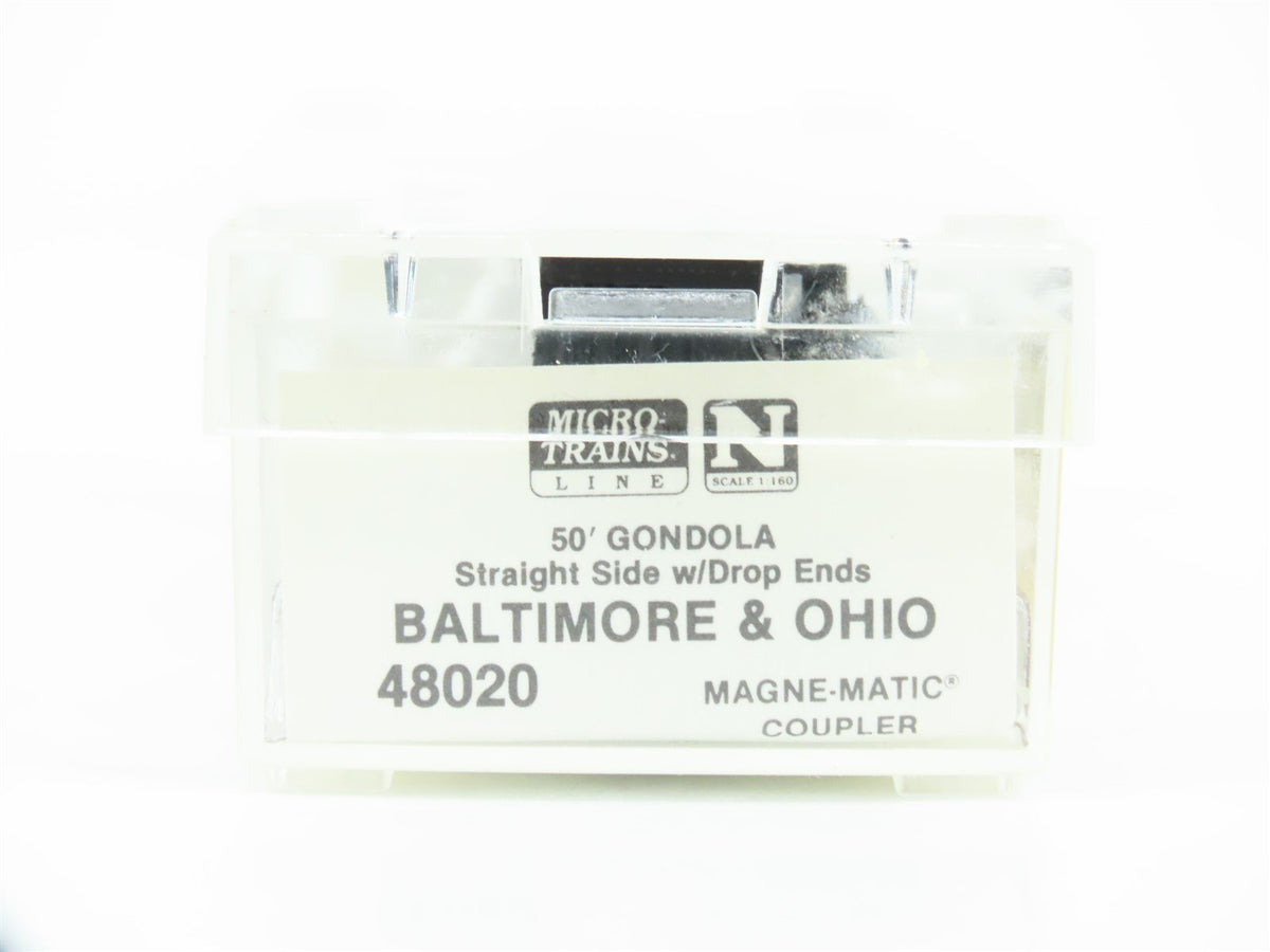 N Scale Micro-Trains MTL 48020 B&amp;O Baltimore &amp; Ohio Railroad 50&#39; Gondola #557100