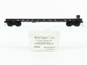 N Scale Micro-Trains MTL 44040 CP Canadian Pacific Railroad 50' Flat Car #300049