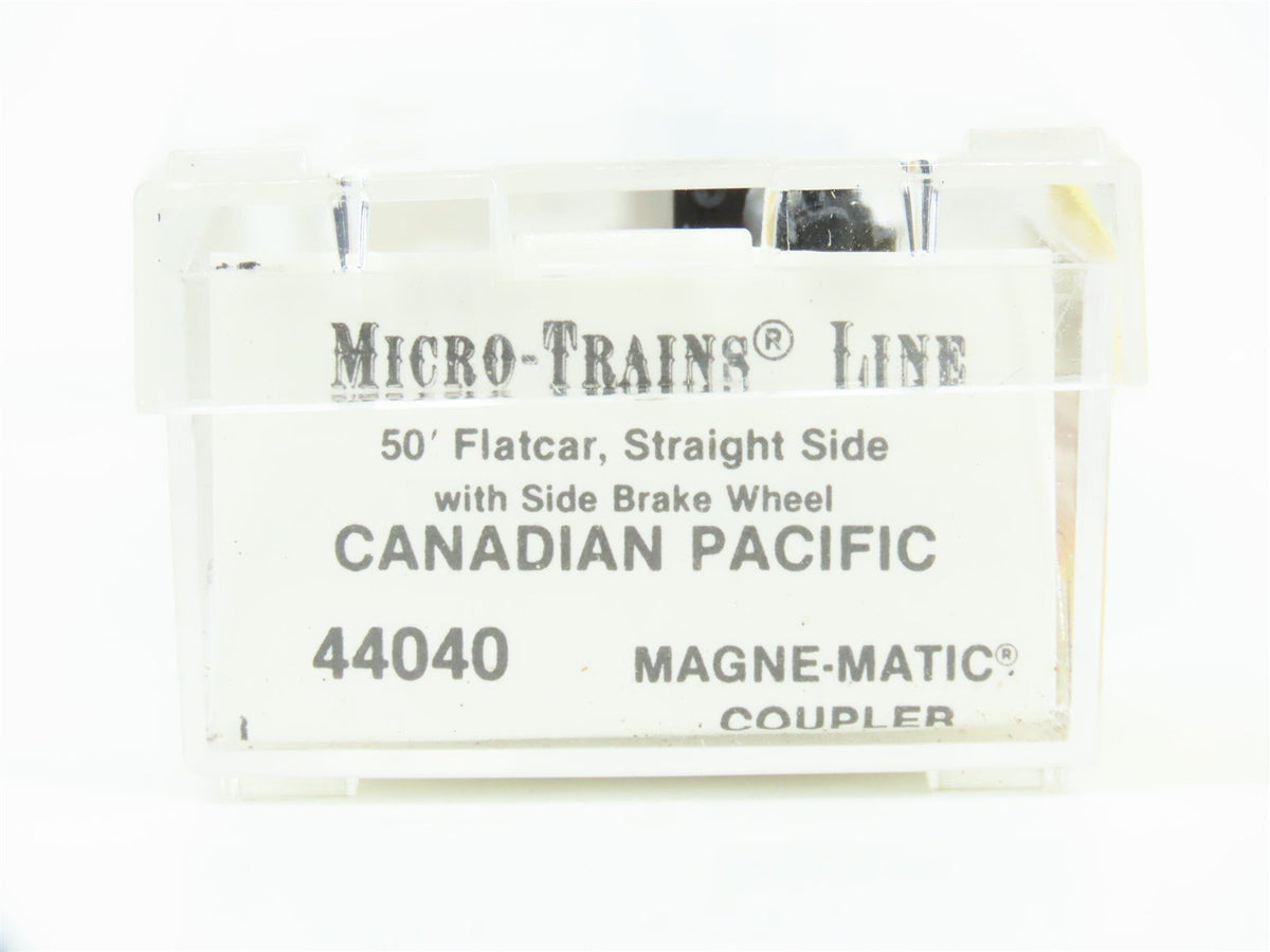 N Scale Micro-Trains MTL 44040 CP Canadian Pacific Railroad 50&#39; Flat Car #300049