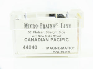 N Scale Micro-Trains MTL 44040 CP Canadian Pacific Railroad 50' Flat Car #300049