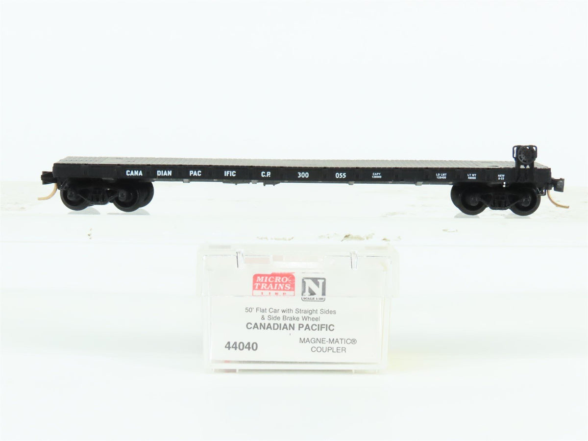 N Scale Micro-Trains MTL 44040 CP Canadian Pacific Railroad 50&#39; Flat Car #300055