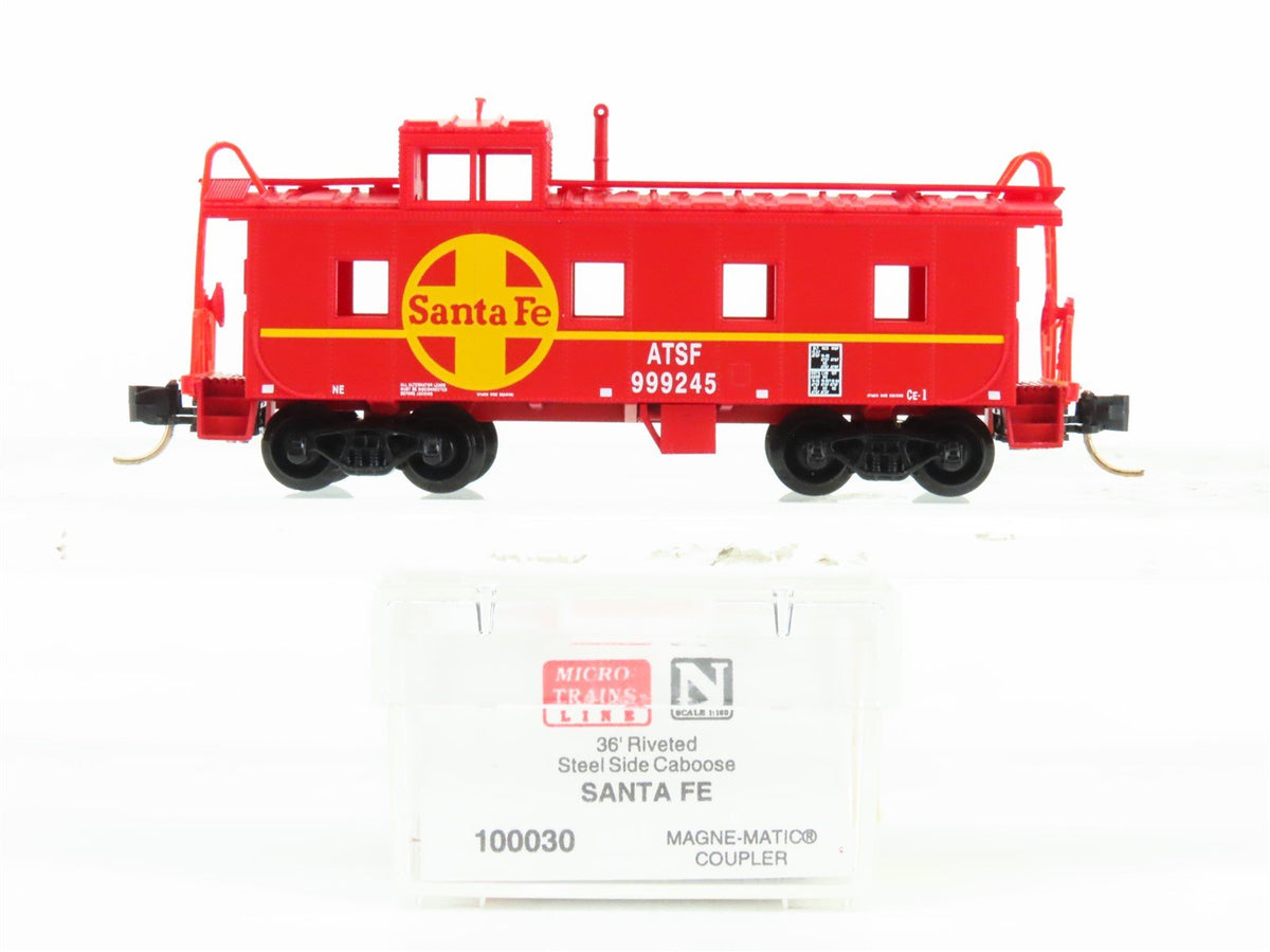 N Scale Micro-Trains MTL 100030 ATSF Santa Fe Railroad 36&#39; Steel Caboose #999245