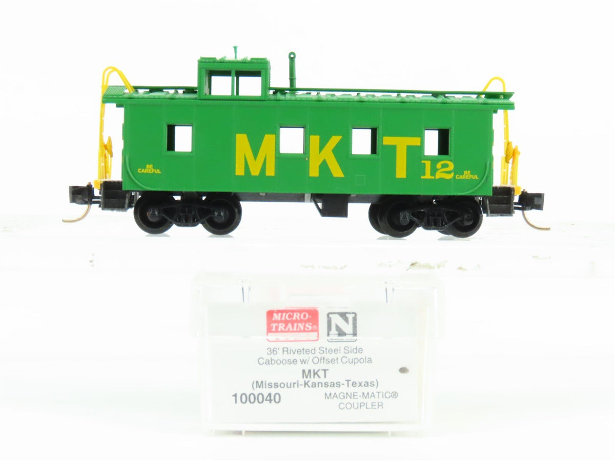 N Micro-Trains MTL 100040 M-K-T Missouri Kansas Texas 36&#39; Steel Caboose #12