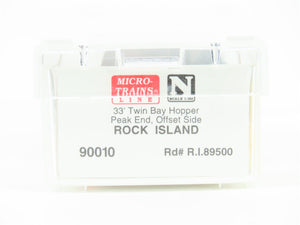 N Scale Micro-Trains MTL 90010 RI Rock Island Railroad 2-Bay Open Hopper #89500