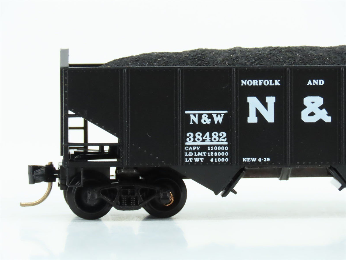 N Scale Micro-Trains MTL 91010 N&amp;W Norfolk &amp; Western 2-Bay Open Hopper #38482