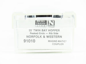 N Scale Micro-Trains MTL 91010 N&W Norfolk & Western 2-Bay Open Hopper #38482