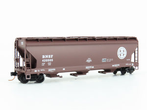 N Scale Micro-Trains MTL 94180 BNSF Railway 3-Bay Covered Hopper #420505