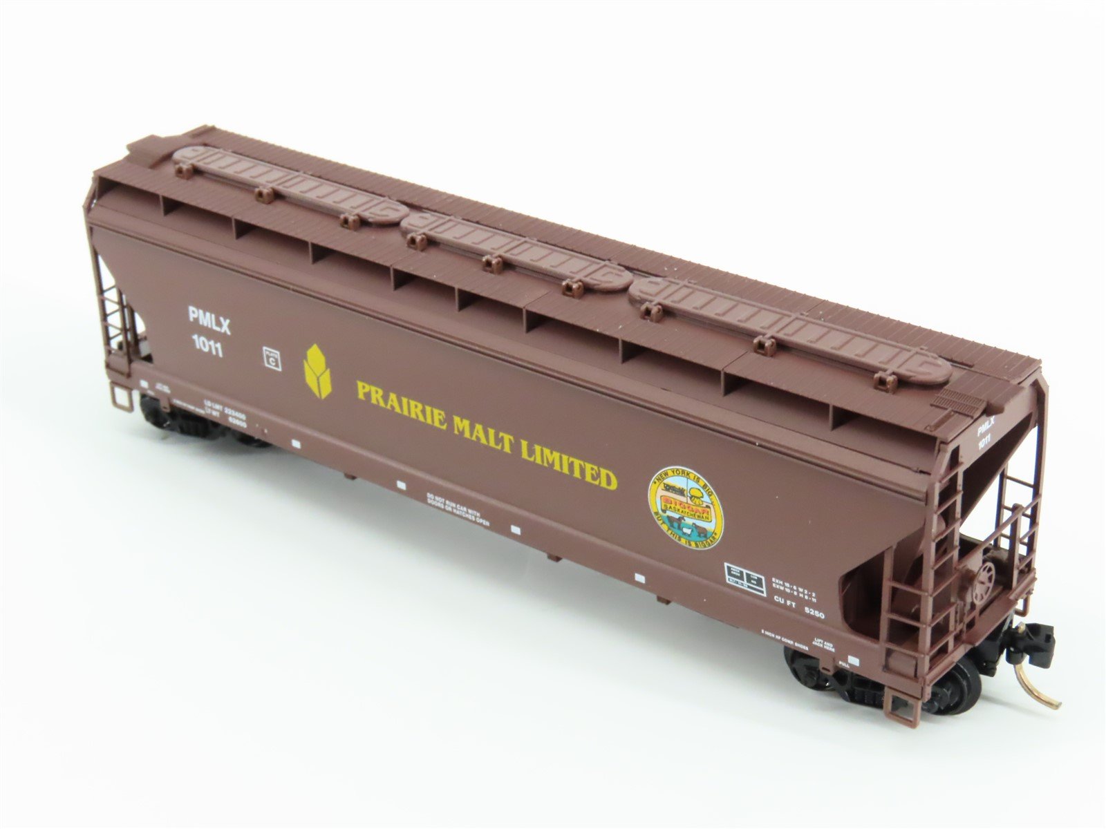 N Scale Micro-Trains MTL 94130 PMLX Prairie Malt Limited 3-Bay Hopper #1011