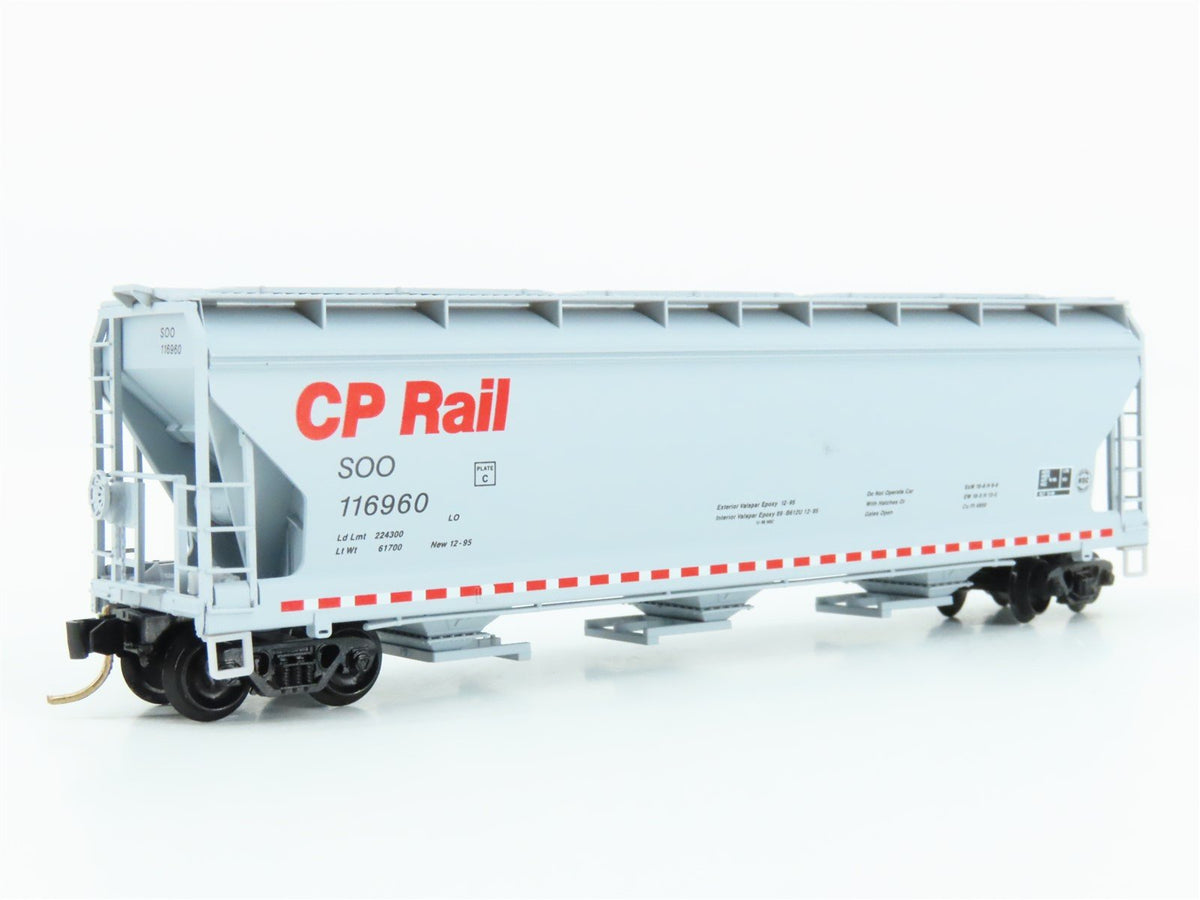 N Scale Micro-Trains MTL 94090 SOO Line / CP Rail 3-Bay Covered Hopper #116960