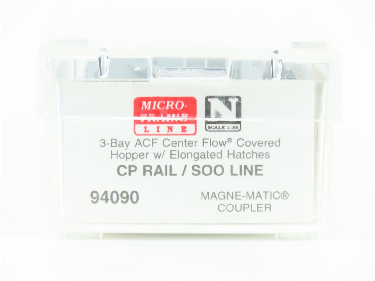 N Scale Micro-Trains MTL 94090 SOO Line / CP Rail 3-Bay Covered Hopper #116960