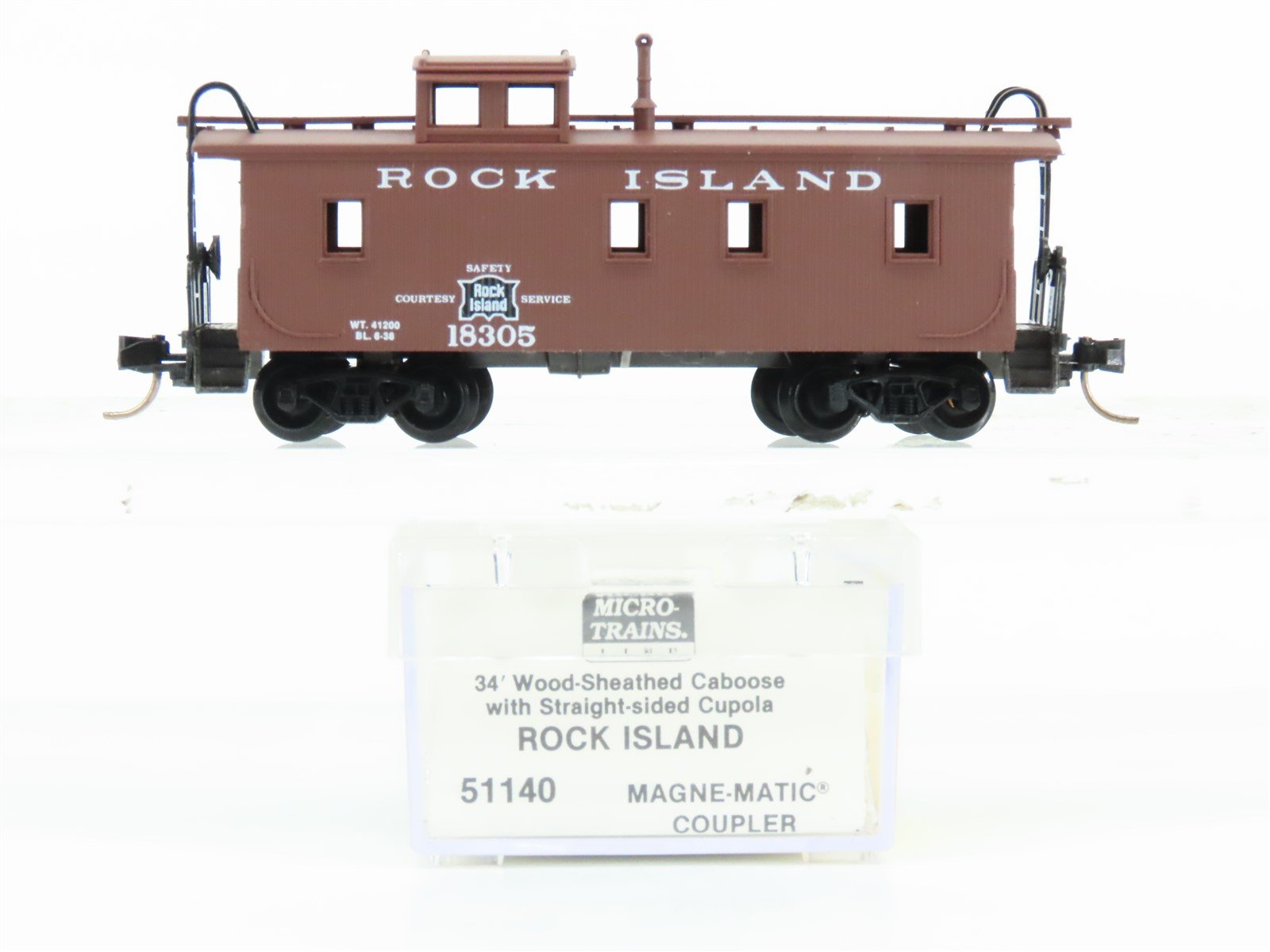 N Scale Micro-Trains MTL 51140 RI Rock Island Railroad 34' Wood Caboose #18305