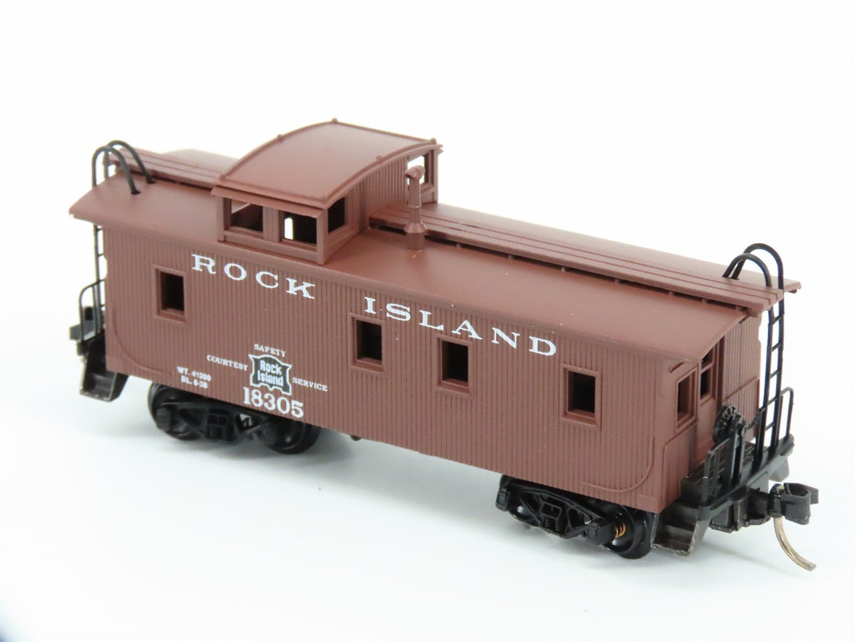 N Scale Micro-Trains MTL 51140 RI Rock Island Railroad 34&#39; Wood Caboose #18305