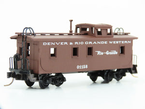 N Scale Micro-Trains MTL 50110 D&RGW Rio Grande Railroad 34' Wood Caboose #01158