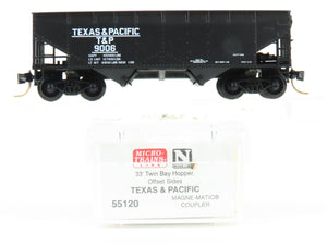 N Scale Micro-Trains MTL 55120 T&P Texas & Pacific 2-Bay Open Hopper #9006