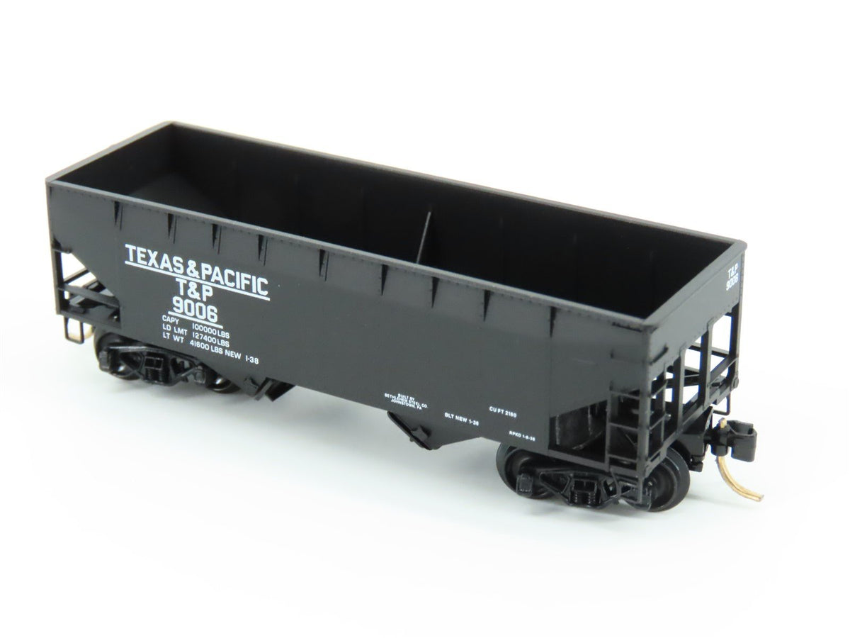 N Scale Micro-Trains MTL 55120 T&amp;P Texas &amp; Pacific 2-Bay Open Hopper #9006