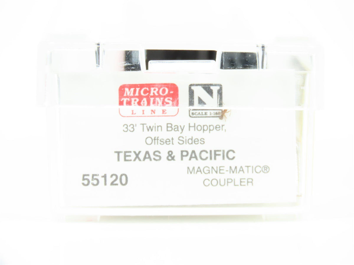 N Scale Micro-Trains MTL 55120 T&amp;P Texas &amp; Pacific 2-Bay Open Hopper #9006