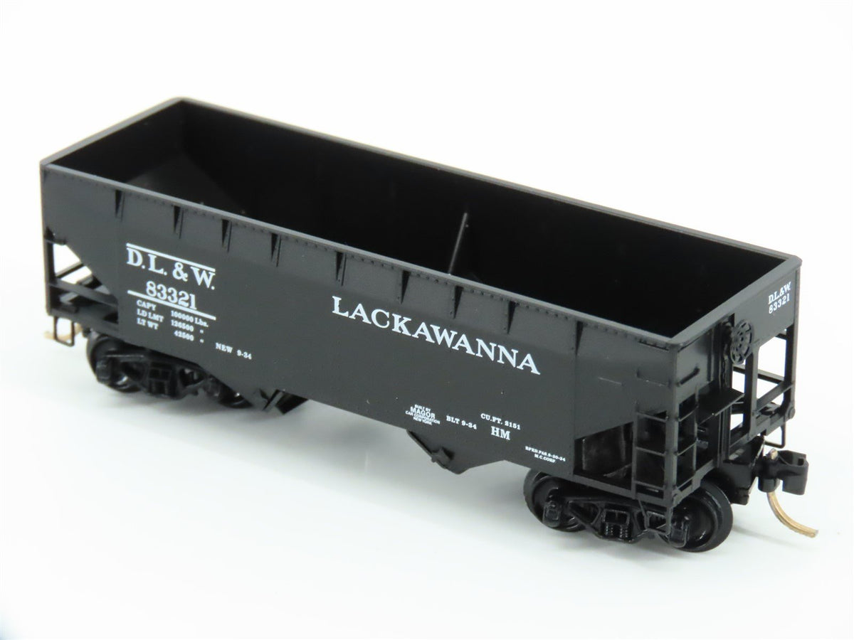 N Scale Micro-Trains MTL 55130 DL&amp;W Lackawanna Railroad 2-Bay Open Hopper #83321