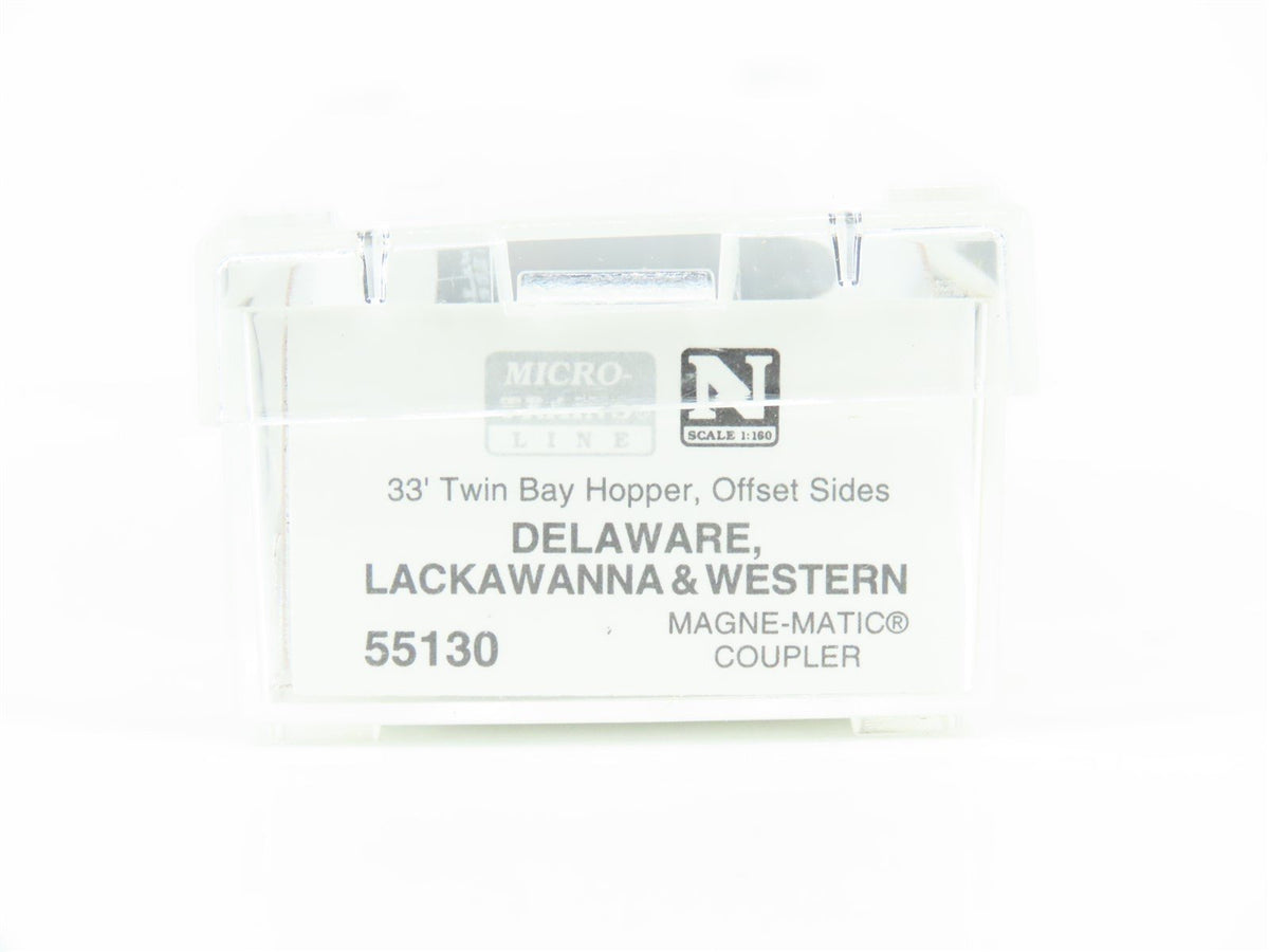 N Scale Micro-Trains MTL 55130 DL&amp;W Lackawanna Railroad 2-Bay Open Hopper #83321