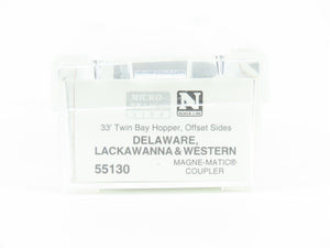 N Scale Micro-Trains MTL 55130 DL&W Lackawanna Railroad 2-Bay Open Hopper #83321