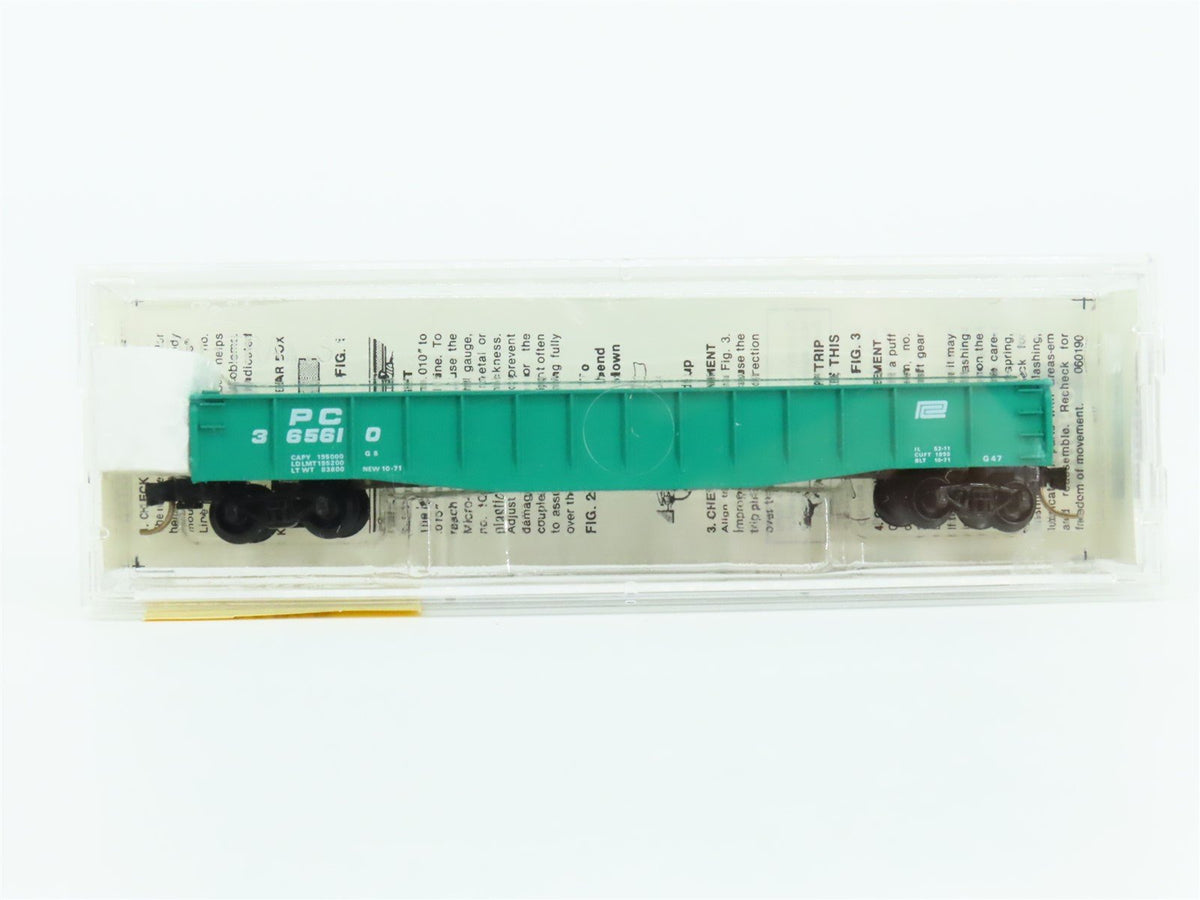 N Scale Micro-Trains MTL 46060 PC Penn Central Railroad 50&#39; Open Gondola #365610