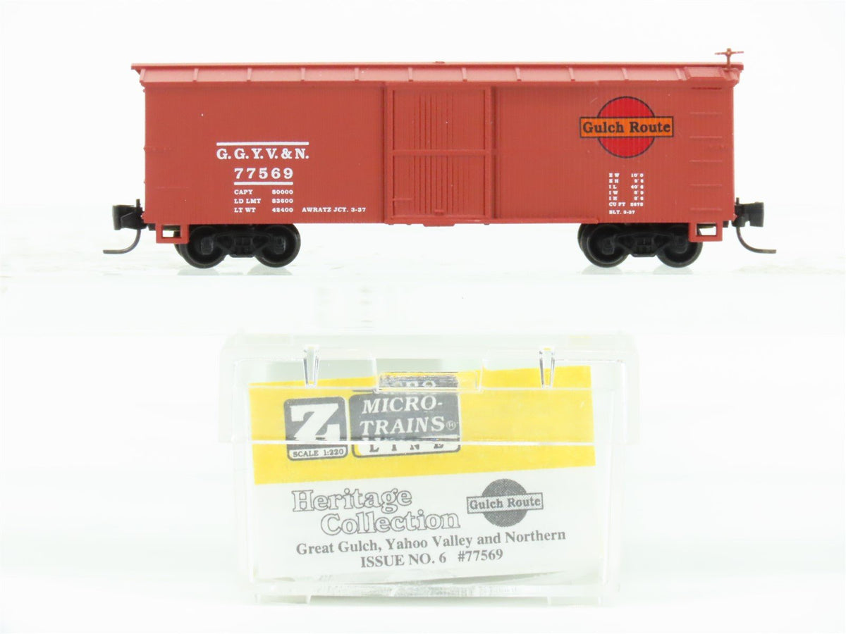 Z Micro-Trains MTL Heritage Collection No 6 GGYV&amp;N Gulch Route Box Car #77569