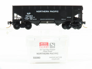 N Scale Micro-Trains MTL 55080 NP Northern Pacific 2-Bay Open Hopper #70224