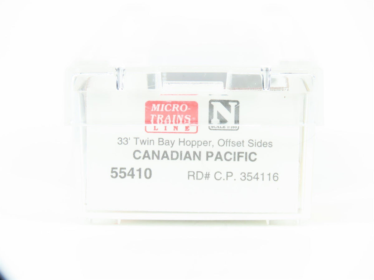 N Scale Micro-Trains MTL 55410 CP Canadian Pacific 2-Bay Open Hopper #354116