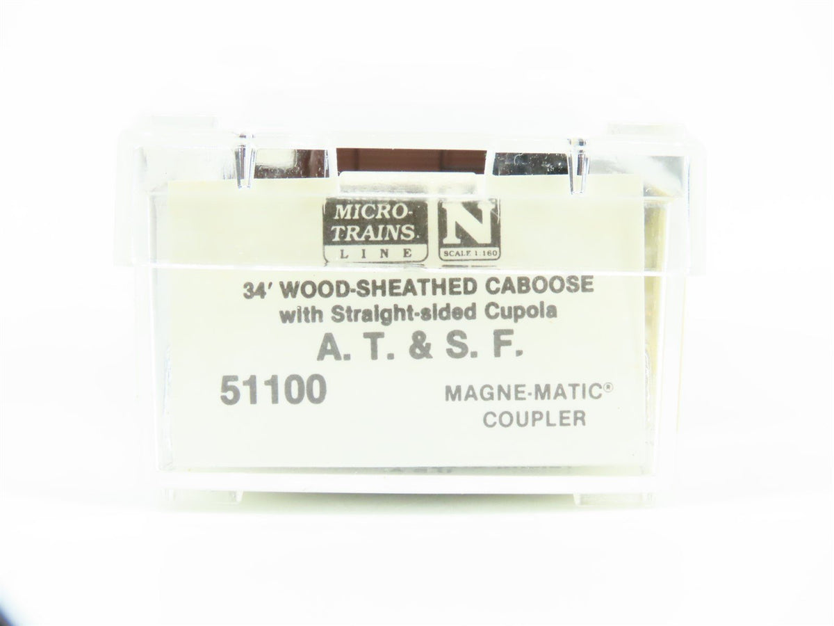 N Scale Micro-Trains MTL 51100 ATSF Santa Fe Railroad 34&#39; Wood Caboose #1203