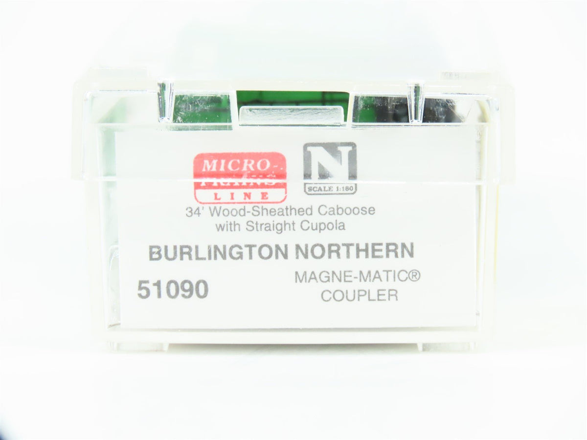 N Scale Micro-Trains MTL 51090 BN Burlington Northern 34&#39; Wood Caboose #10925