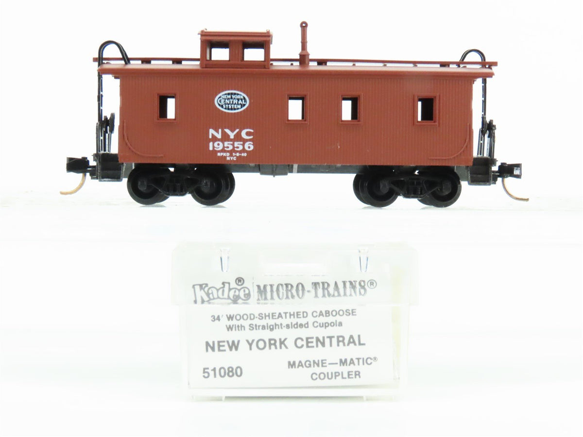 N Kadee Micro-Trains MTL 51080 NYC New York Central 34&#39; Wood Caboose #19556