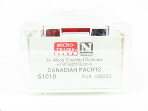 N Scale Micro-Trains MTL 51010 CP Canadian Pacific 34' Wood Caboose #435053