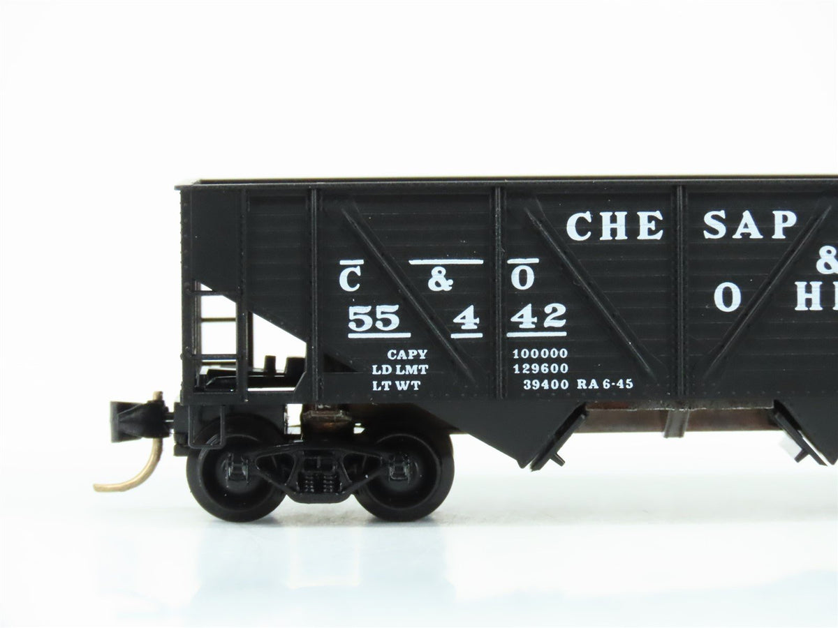 N Scale Micro-Trains MTL 57070 C&amp;O Chesapeake &amp; Ohio 2-Bay Open Hopper #55442