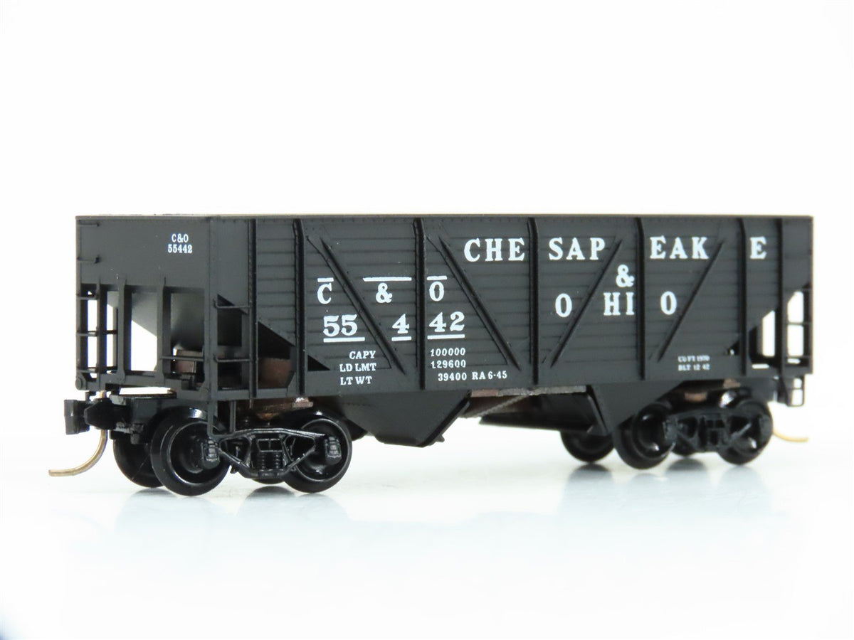 N Scale Micro-Trains MTL 57070 C&amp;O Chesapeake &amp; Ohio 2-Bay Open Hopper #55442