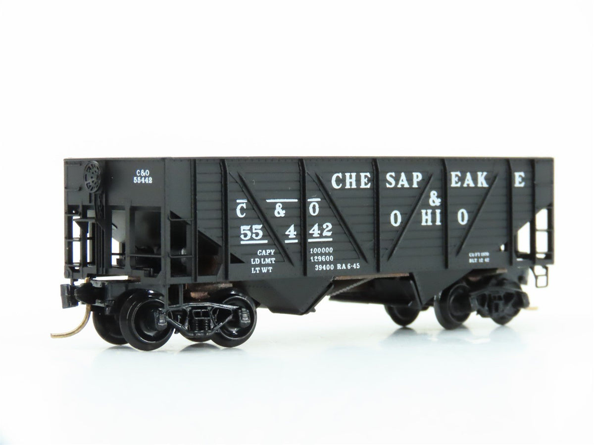 N Scale Micro-Trains MTL 57070 C&amp;O Chesapeake &amp; Ohio 2-Bay Open Hopper #55442