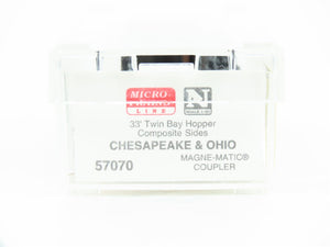 N Scale Micro-Trains MTL 57070 C&O Chesapeake & Ohio 2-Bay Open Hopper #55442