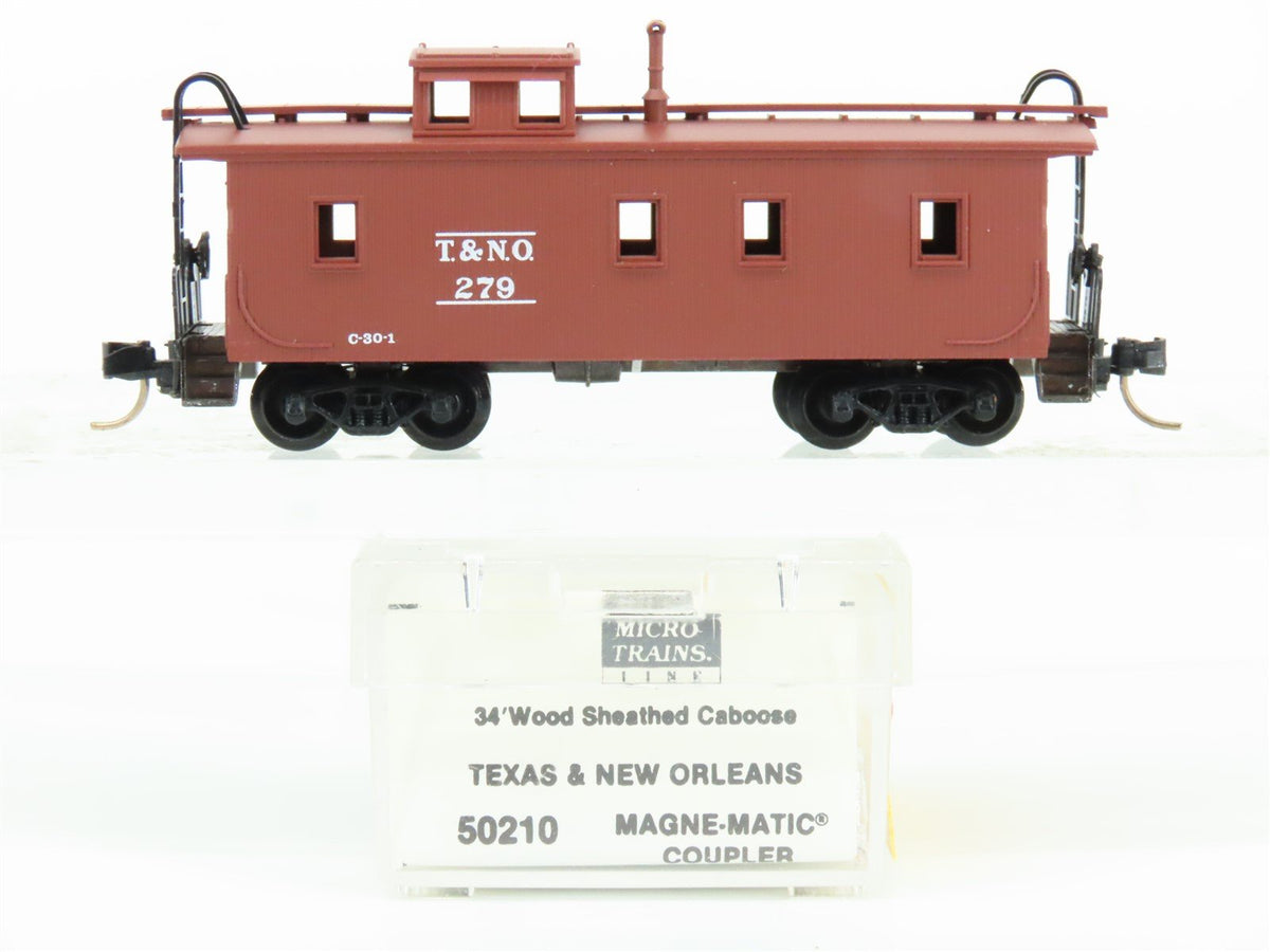 N Scale Micro-Trains MTL 50210 T&amp;NO Texas &amp; New Orleans 34&#39; Wood Caboose #279