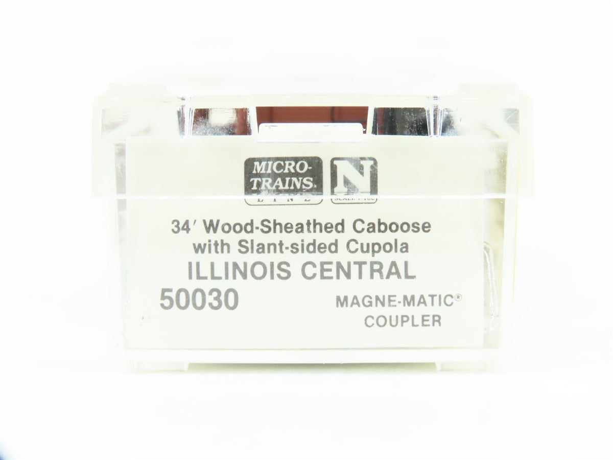 N Scale Micro-Trains MTL 50030 IC Illinois Central 34&#39; Wood Caboose #9251