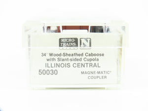 N Scale Micro-Trains MTL 50030 IC Illinois Central 34' Wood Caboose #9251