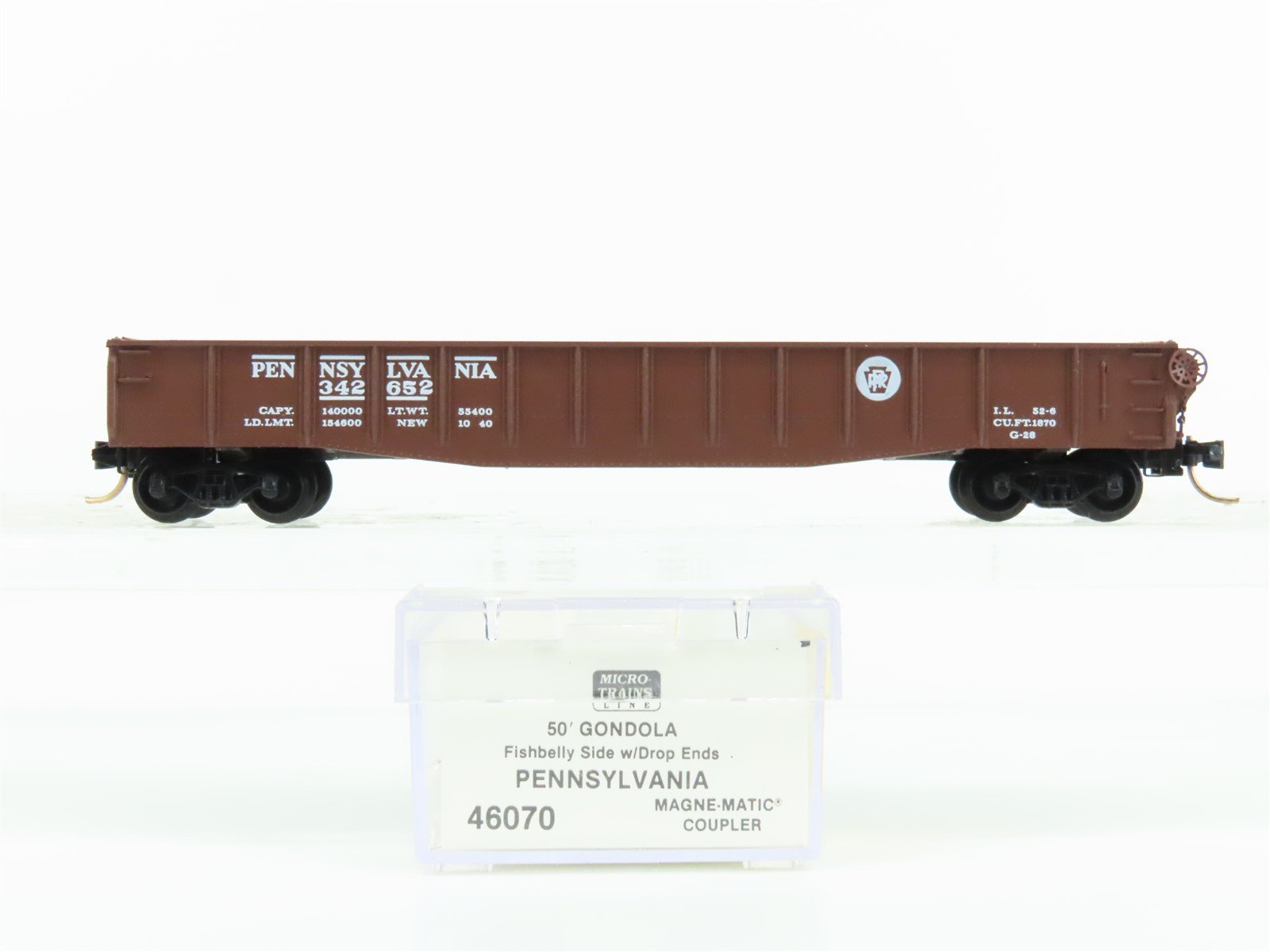 N Scale Micro-Trains MTL 46070 PRR Pennsylvania Railroad 50' Gondola #342652