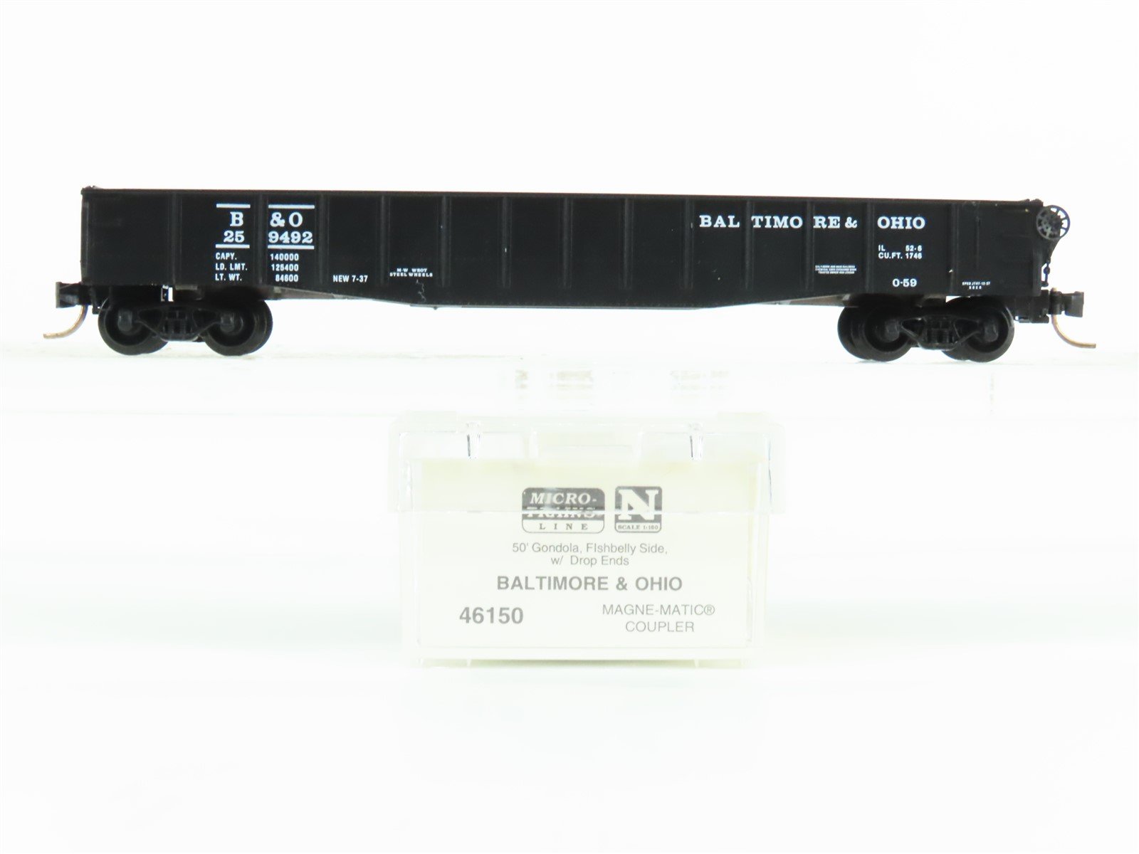 N Scale Micro-Trains MTL 46150 B&O Baltimore & Ohio Railroad 50' Gondola #259492