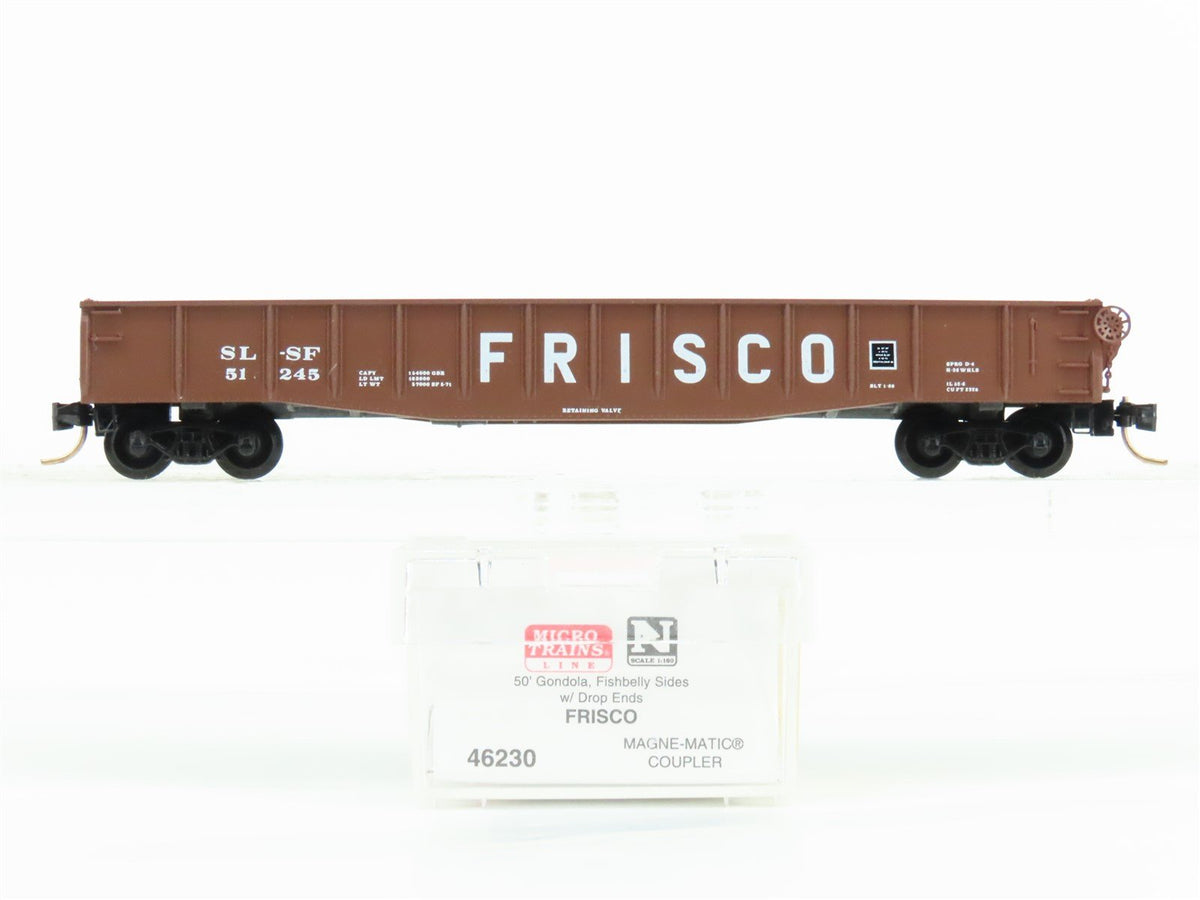 N Scale Micro-Trains MTL 46230 SL-SF Frisco Railroad 50&#39; Open Gondola #51245